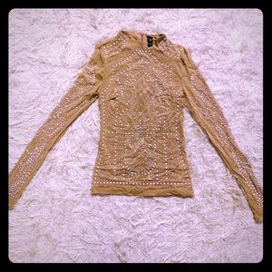 SOLD!!! Windsor. Studded nude sheer top!